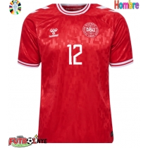 Camiseta Dinamarca Kasper Dolberg #12 Primera Equipación Eurocopa 2024 manga corta